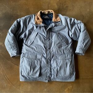 VTG 90s SEARS Light Blue Corduroy Down Filled Insulated Parka